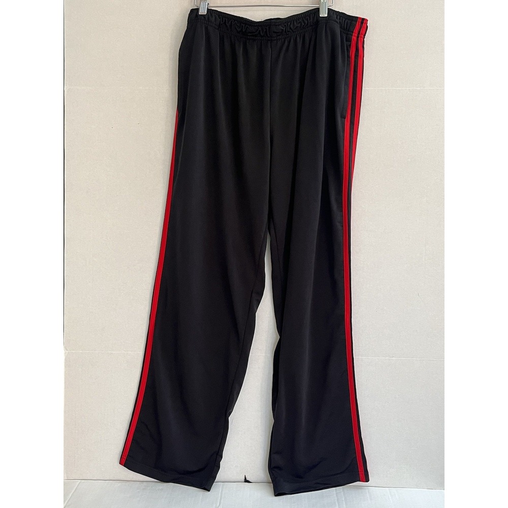 Adidas Pants 2XL Adult Black Primegreen‎ Track Jogger Straight Logo Pockets Men